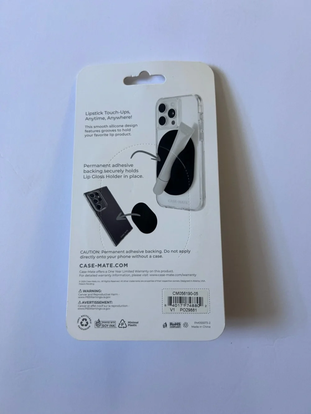 case-mate Blue Lip Gloss Holder Adhesive Phone Accessory
